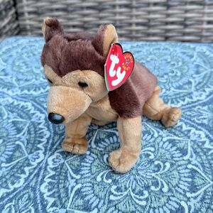 Ty Beanie Babies Collection Courage German Shepherd Dog w/American Flag Tags